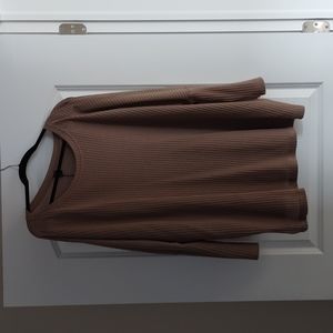 Longsleeve waffle knitshirt